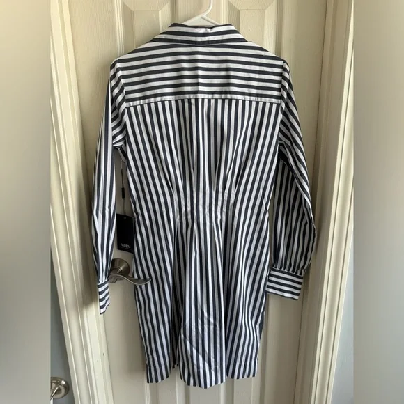 NWT, striped dress, V-Neck, White House Black Market - Picture 8 of 9
